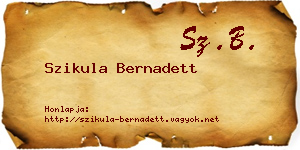 Szikula Bernadett névjegykártya