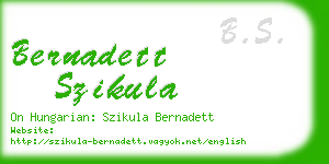 bernadett szikula business card